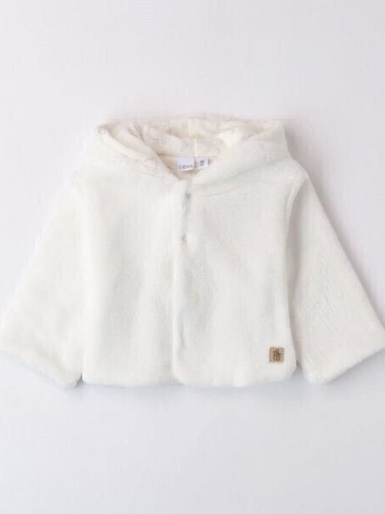 iDO Детско Палто с Качулка Off White