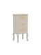 Joliene Wooden Chest of Drawers Antique White-Natural 40x34.5x82cm
