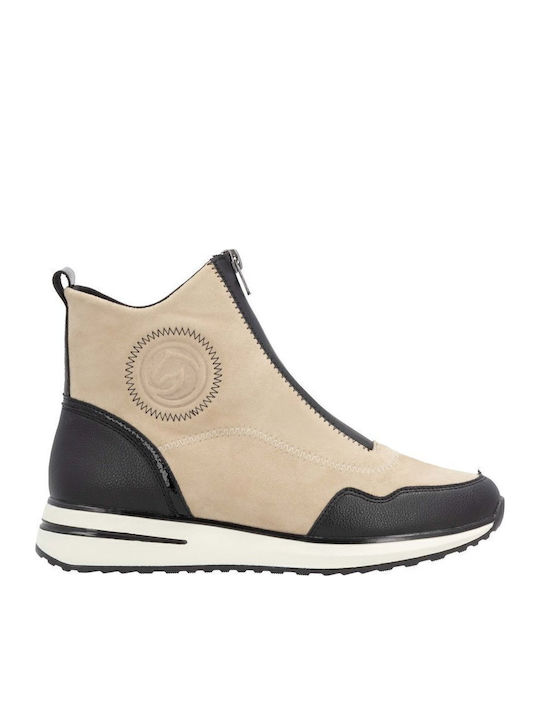 Women's Ankle Boots Platform Beige