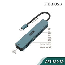 SiiPro SAD-39 USB-C Dockingstation mit HDMI 4K PD