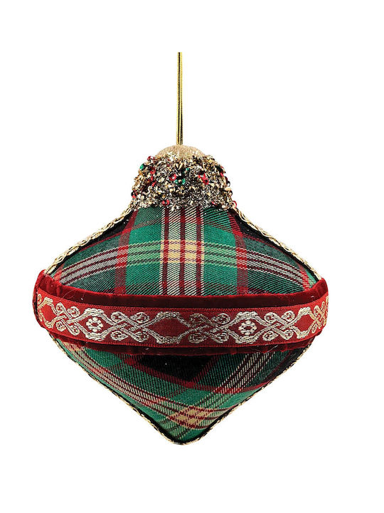 Hanging Ball Ornament Ornament Fabric Green 12cm