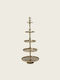 Beauty Home Μεταλλική Εταζέρα 5 Ορόφων Χρυσή Ø61cm Π61xΜ61cm
