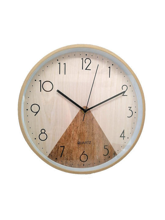 Wood Effect Wall Clock 30cm