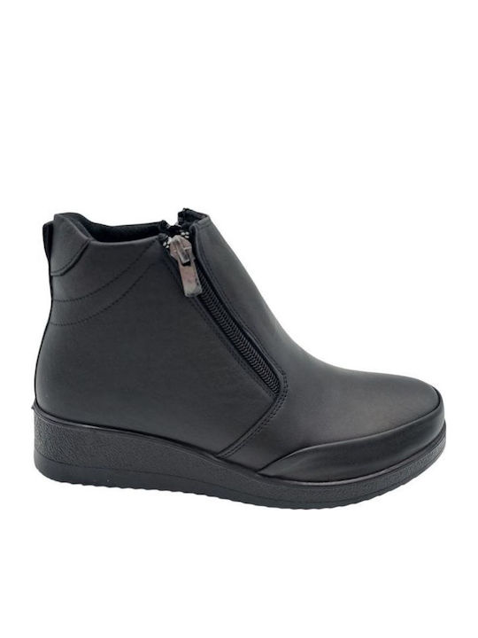 Ghete Dama de Piele cu Platformă Negru