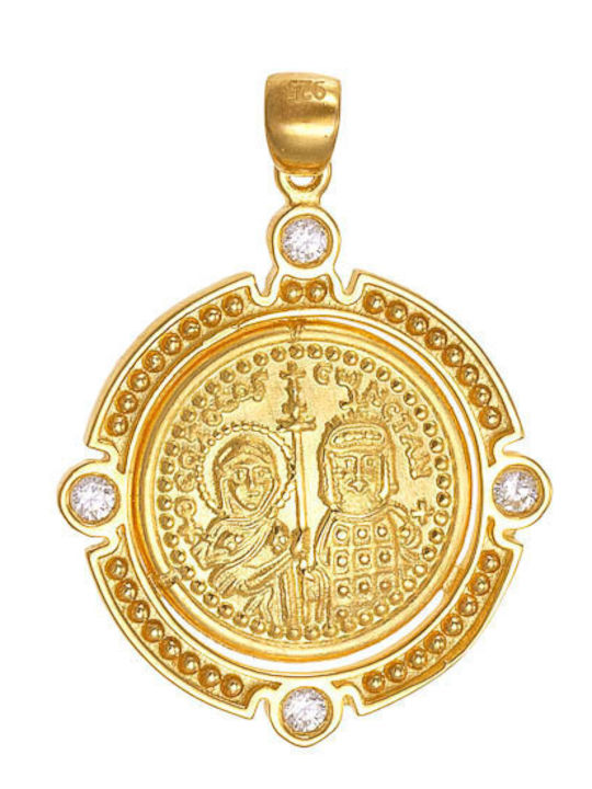 Dio Jewellery Lab Μενταγιόν Κωνσταντινάτο Ασήμι
