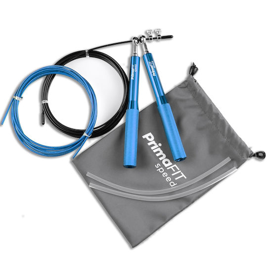 PrimaFit Springseil Fitness 3m Blau mit einstellbarer Länge
