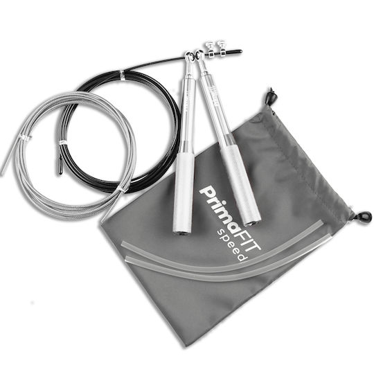 PrimaFit Springseil Fitness 3m Silber mit einstellbarer Länge