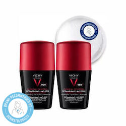 Vichy Homme Clinical Control Αποσμητικό 96h Roll-On 2x50ml