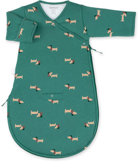 Bemini Magic Winter-Babyschlafsack 3 TOG Wouff Green mit abnehmbaren Ärmeln