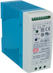 Sursă de alimentare comutată 27.6v 0.95a + 0.5a Din Rail Backup Mean Well Drc-40b Sursă de alimentare comutată 27.6v 0.95a + 0.5a Din Rail Backup Mean Well Drc-40b