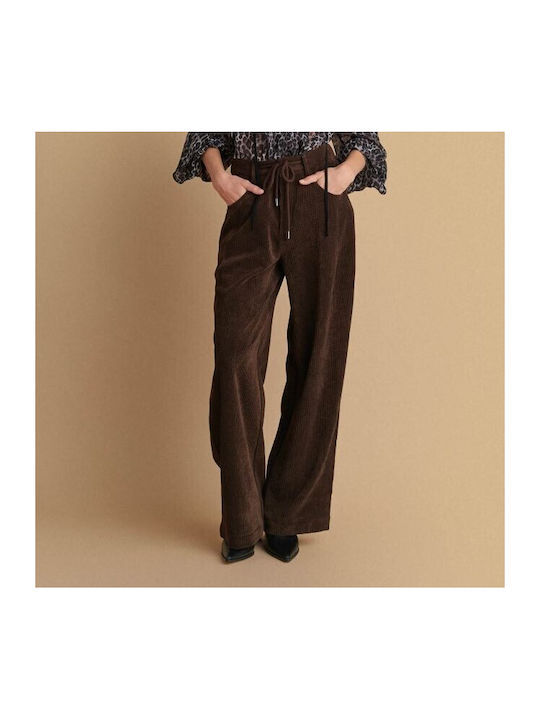 Attrattivo Women's Corduroy Trousers Brown