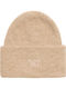 Beanie Beanie with Rib Knit in Beige color