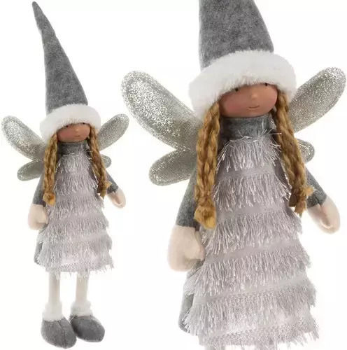 Ruhhy Christmas Plastic Figure Fairy Gray Height 40cm