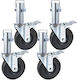 Set of 4 Heavy Duty Scaffold Casters Double Locking 5" 440lbs Jltx13-5-4xjl32fgv0