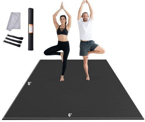 Vevor Στρώμα Γυμναστικής Pilates Μαύρο (243.84x182.88cm)