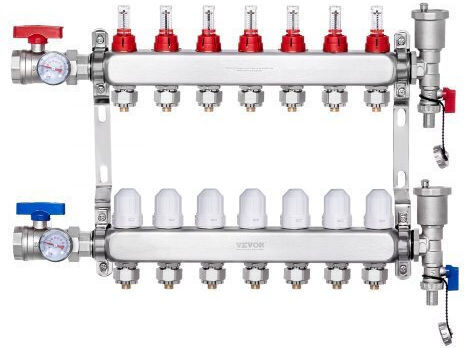 Vevor Floor Heating Manifold Set 7-Branch Pex Pipes 1/2" Drfsqbxg7hlg5odpqv0