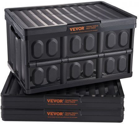 Vevor Πλαστικό Κουτί Αποθήκευσης με Καπάκι 45lt 3τμχ
