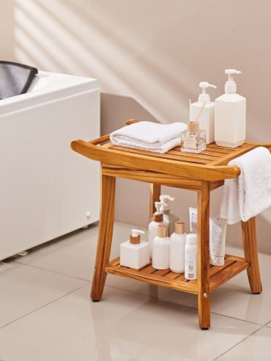 Vevor Επιδαπέδια Ραφιέρα Μπάνιου Ξύλινη 56x37x47cm Μπεζ
