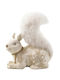 Lianos Christmas Plush Figure Squirrel White Height 24cm Decorative