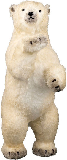 Lianos Christmas Plush Figure Bear White Height 62cm Decorative