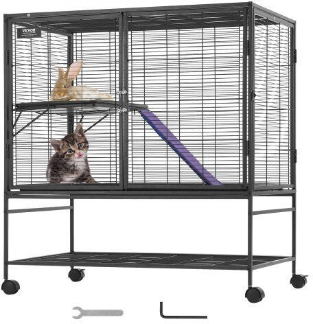 Small Animal Cage 2 Levels Wheels Tray Vevor 39" Jsxdl362439if6cogv0