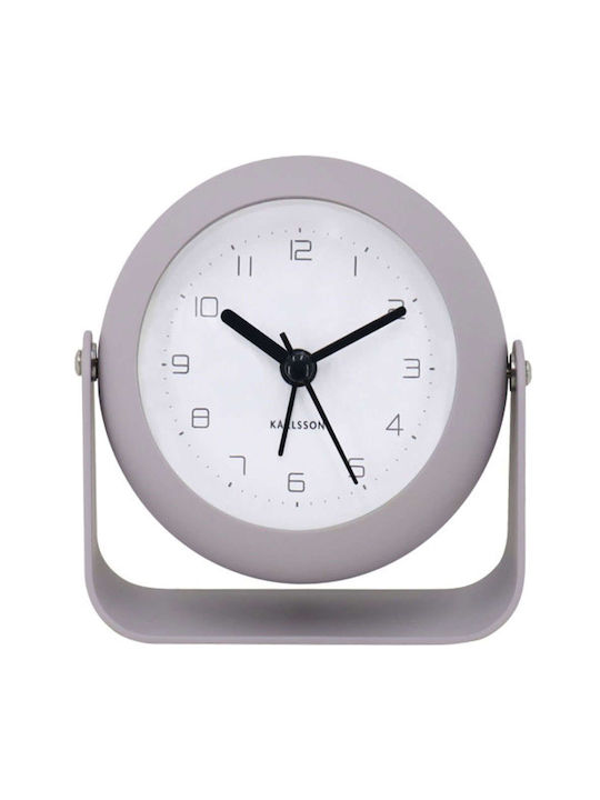 Ρολόι Επιτραπέζιο Ξυπνητήρι Bunky Ka5972gy 10,2x7x13cm Grey Karlsson Μέταλλο