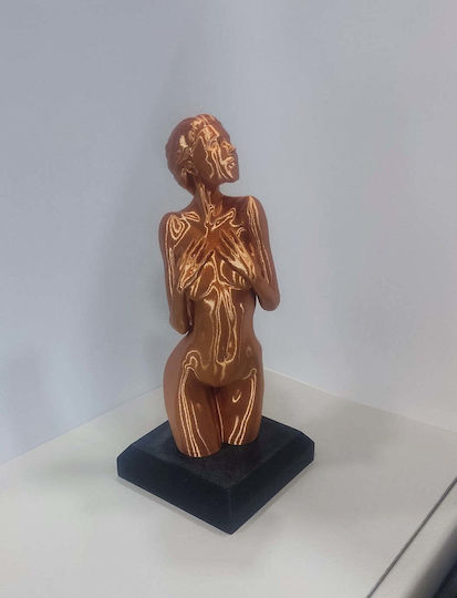 3D Art Shop Διακοσμητικό Αγαλματίδιο από Μέταλλο Woman Figurine σε Copper-Black 9.5x9.5x23cm 3D Art Shop Διακοσμητικό Αγαλματίδιο από Μέταλλο Woman Figurine σε Copper-Black 9.5x9.5x23cm