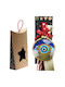 Synchronia Lucrat manual Suspendata Amulet Ochi Multicolor din Metal 19x30cm 1buc