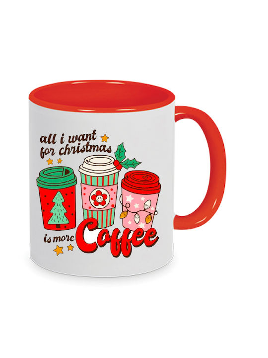 All I Want Christmas Mug Ceramic Brown