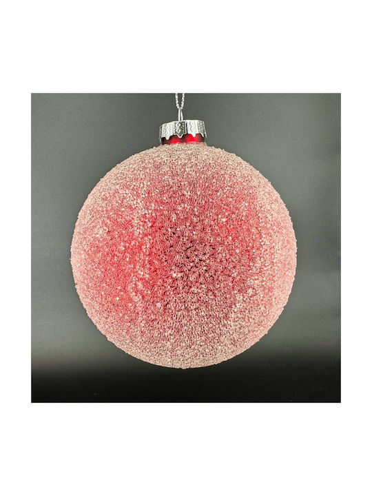 Geprägt Hängendes Kugel Ornament Ornament Rot 10cm