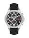 Sergio Tacchini Herrenuhr Batterie mit Schwarz Lederarmband