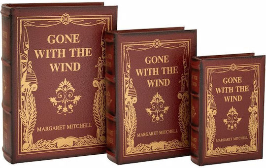 Set of 3 Red Decorative Books 25x19x6 21x15x5 18x8x26cm