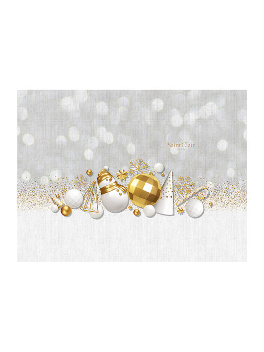 Saint Clair Set Weihnachtliche Platzsets Silber L45xB33cm. 4Stück