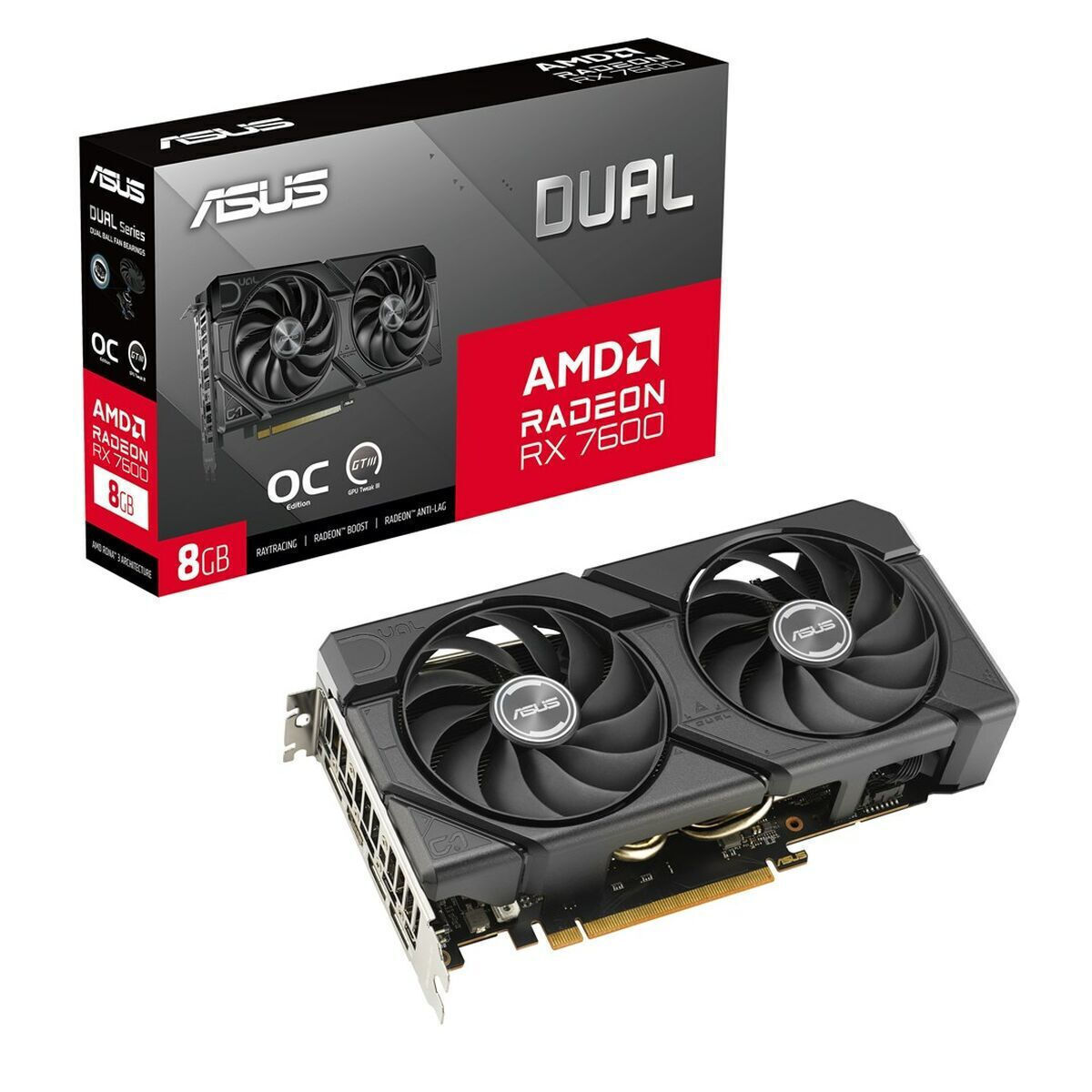 Asus Radeon RX 7600 8GB GDDR6 Dual Evo OC Κάρτα Γραφικών
