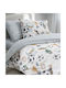 Vesta Home Παιδικό Πάπλωμα Μονό Football Λευκό 160x230εκ.