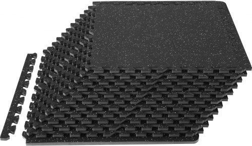 Vevor Δάπεδα Παζλ Γυμναστηρίου Μαύρα 60.96x60.96cm 12τμχ