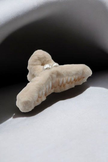 mit Perlen Beige