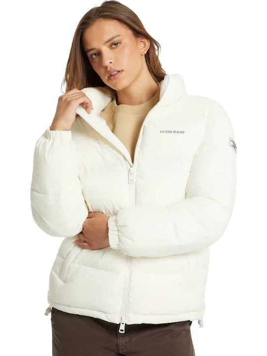 Guess Κοντό Γυναικείο Puffer Μπουφάν για Χειμών...