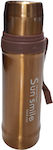 Bottle Thermos Stainless Steel / Plastic 600ml Gold