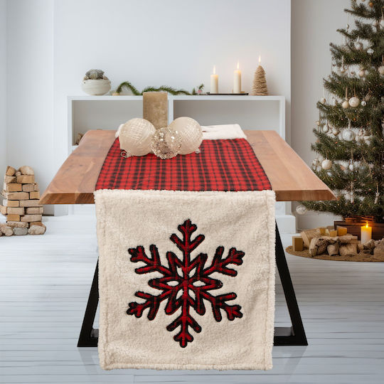 Ilis Home Christmas Tablecloth Runner Red L40xW170cm.