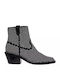 Carrano Leather Women's Ankle Boots Silver