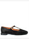 Lederne Damen Ballerinas in Schwarz Farbe