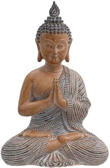 Επιτραπεζιο Διακοσμητικο Polyresin Fylliana Buddha Καφε Χρωμα 22x15x31εκ 281-224-032