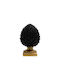 Tabletop Decorative Polyresin Fylliana Pineapple Black-Gold Color 14x21cm 281-224-009