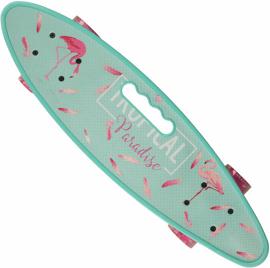 Action One Penny Board Complet Paradis Tropical 58 X 16 Cm Multicolor