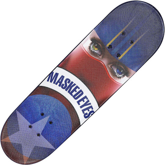 Action One Complete Shortboard Masked Eyes 70 X 20 Cm Multicolored Metallic