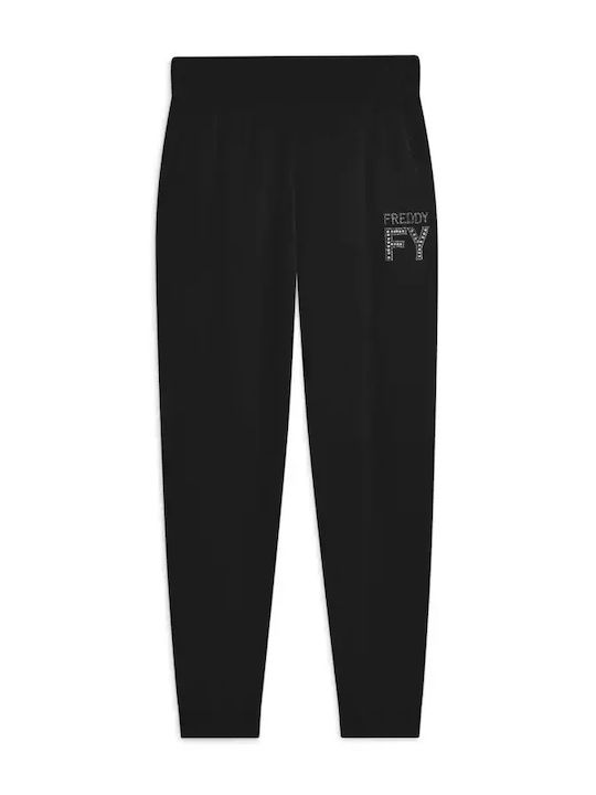 Freddy Παντελόνι Φόρμας Fleece Μαύρο