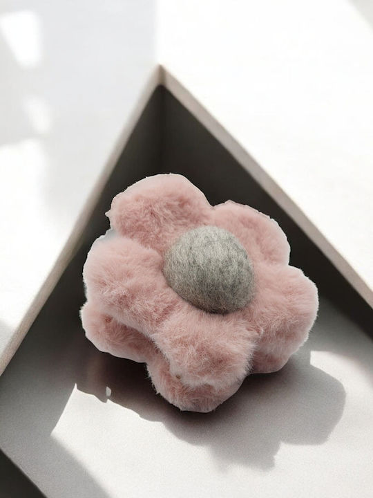 Kids Hair Clasp Flower in Pink Color