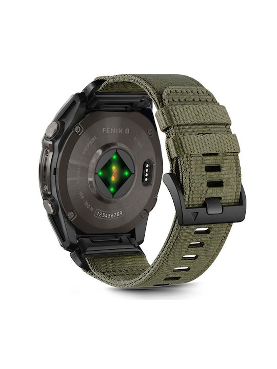 Tech-Protect Armband Stoff Grün (Fenix 5 / 5 Plus / 6 / 6 Pro / 7 / 7 Pro / 8 (47mm))
