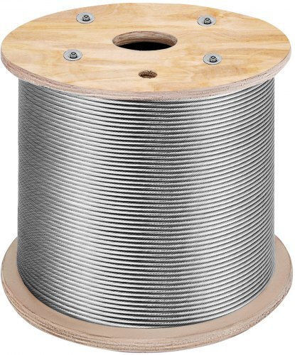 Vevor Stainless Steel Cable T316 3.2mm 300m 11.14kn Railing 316bxggss300m0001v0